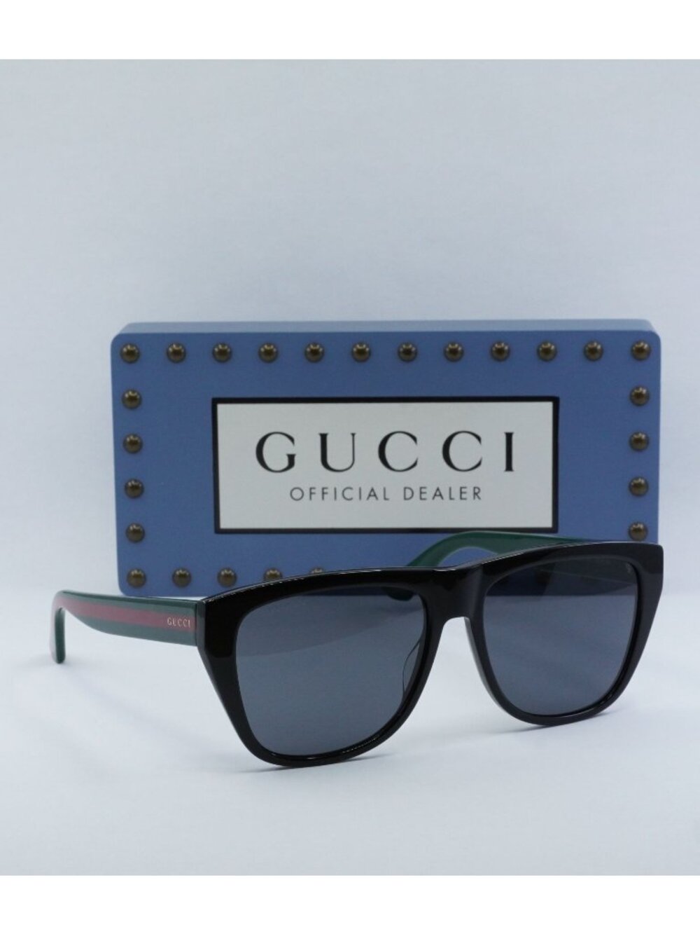 Gucci GG0926S 001 Square Sunglasses - Black\Green\ Grey